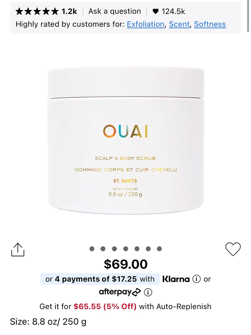 OUAI Scalp & Body Scrub and OUAI Hair Gloss both unopened